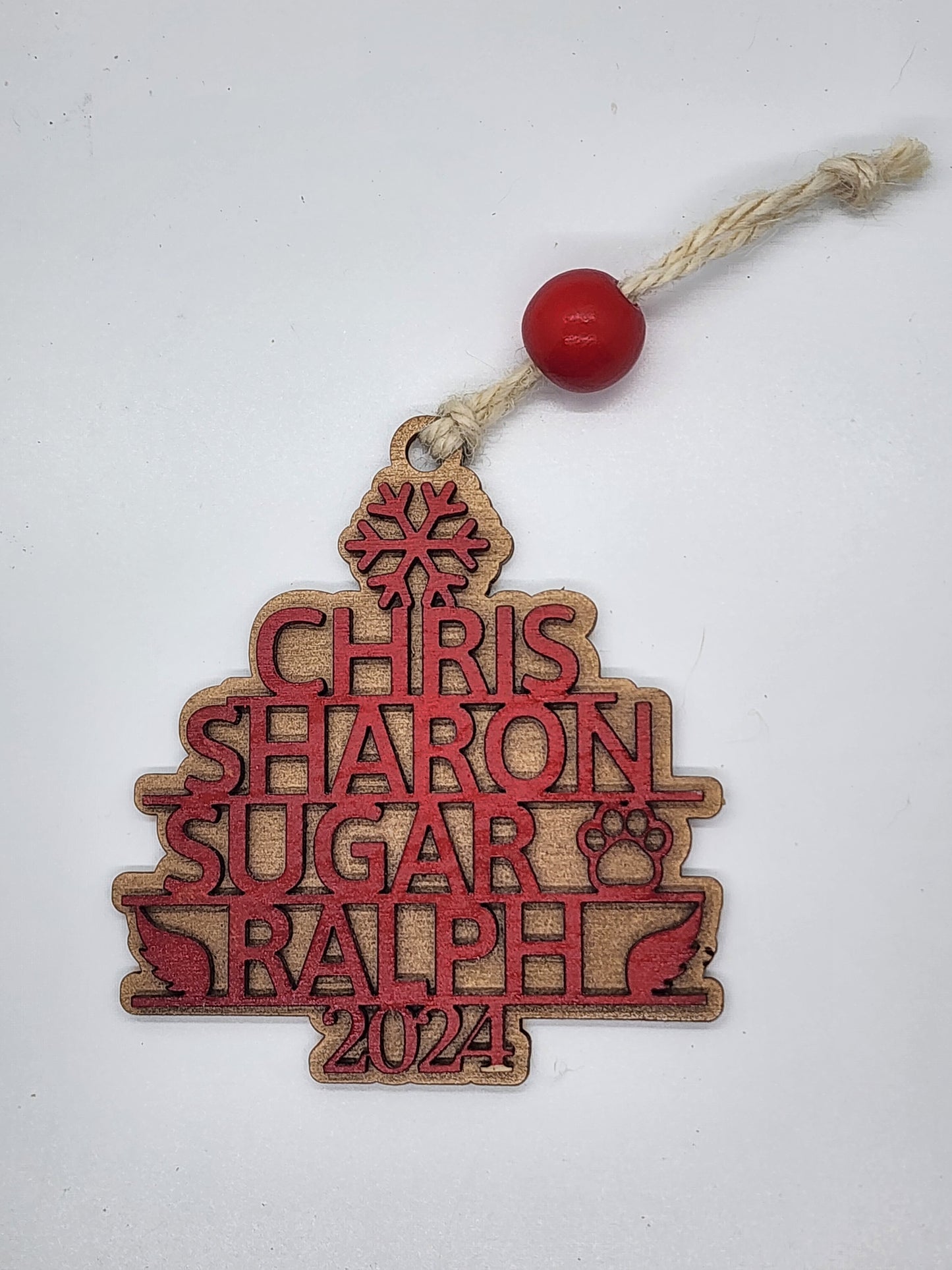 Family Name Christmas Tree Ornament