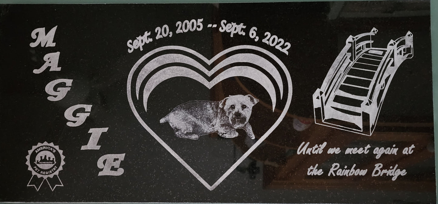 Granite Pet Memorial โ Personalized