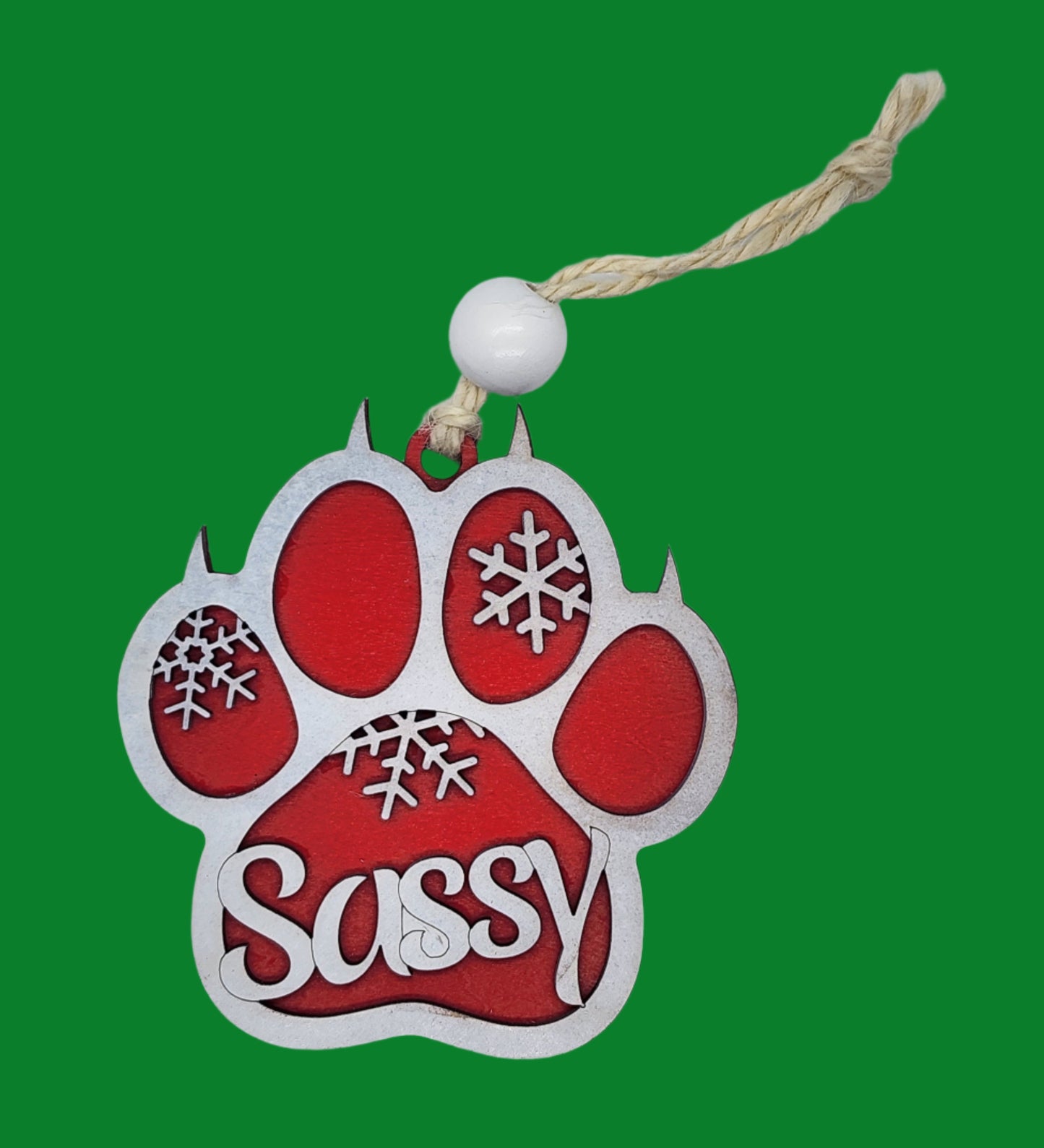 Christmas Pawprint Ornament