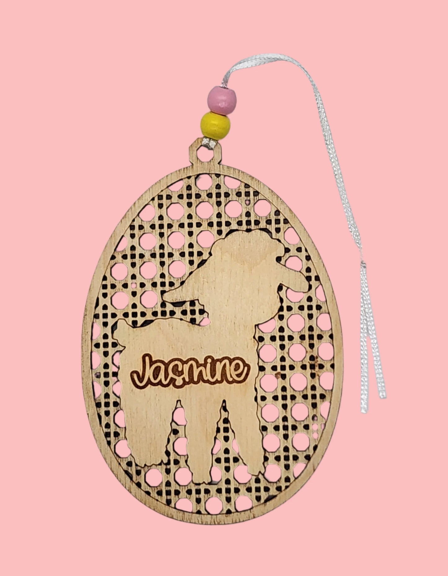 Rattan Easter Basket Tag Lamb