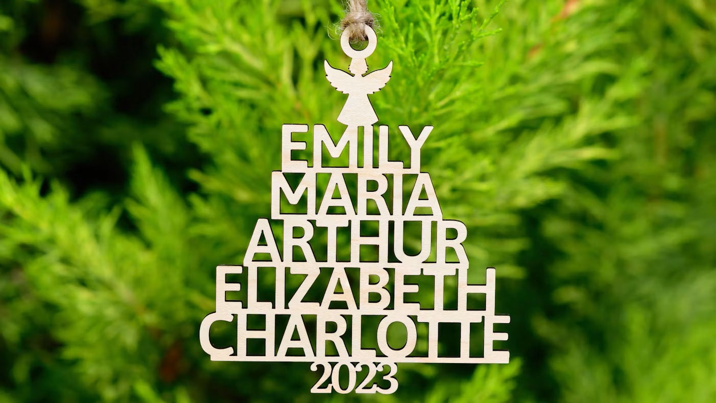 Family Name Christmas Tree Ornament