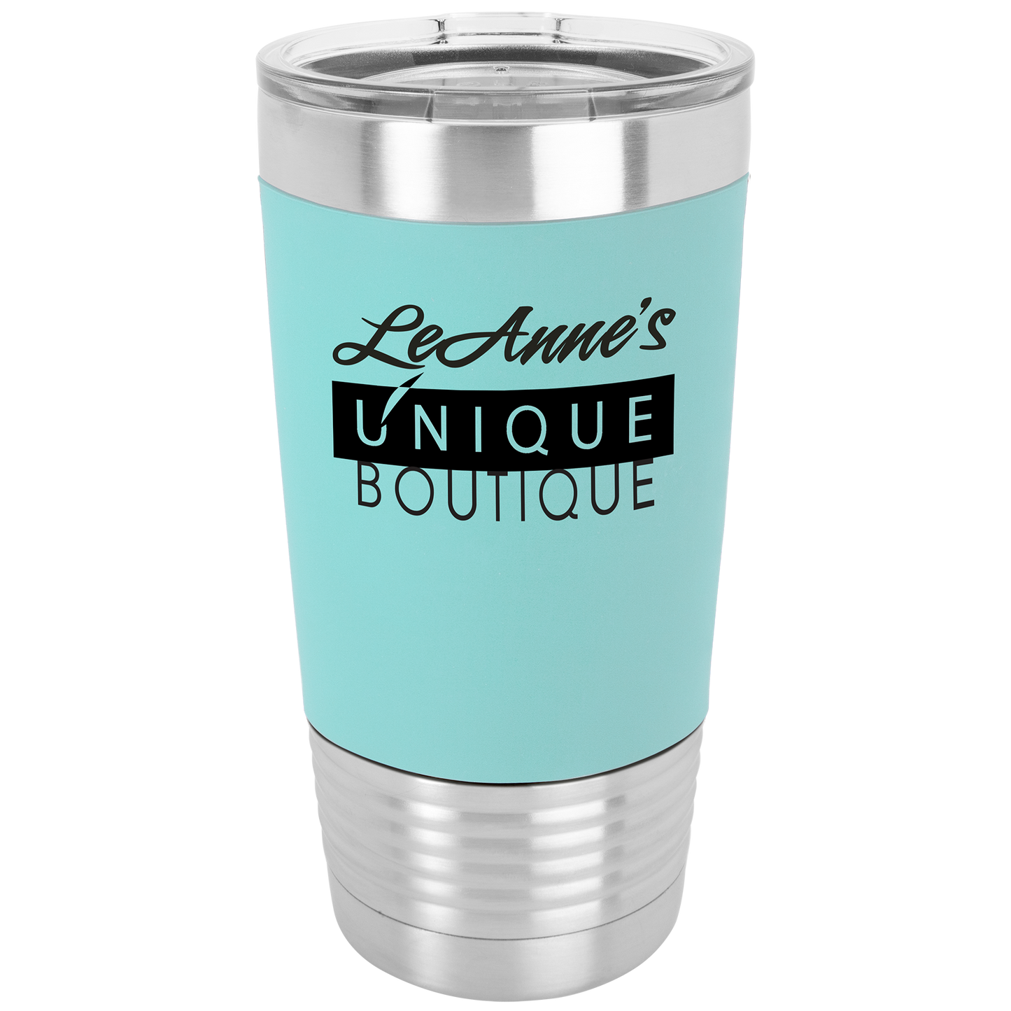 Drinkware Tumblers with Silicone Grip 20 oz - Teal Silicone / Black image