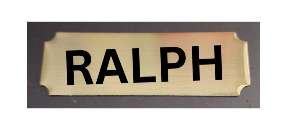 Personalized Pet Memorial Brass Name Plate
