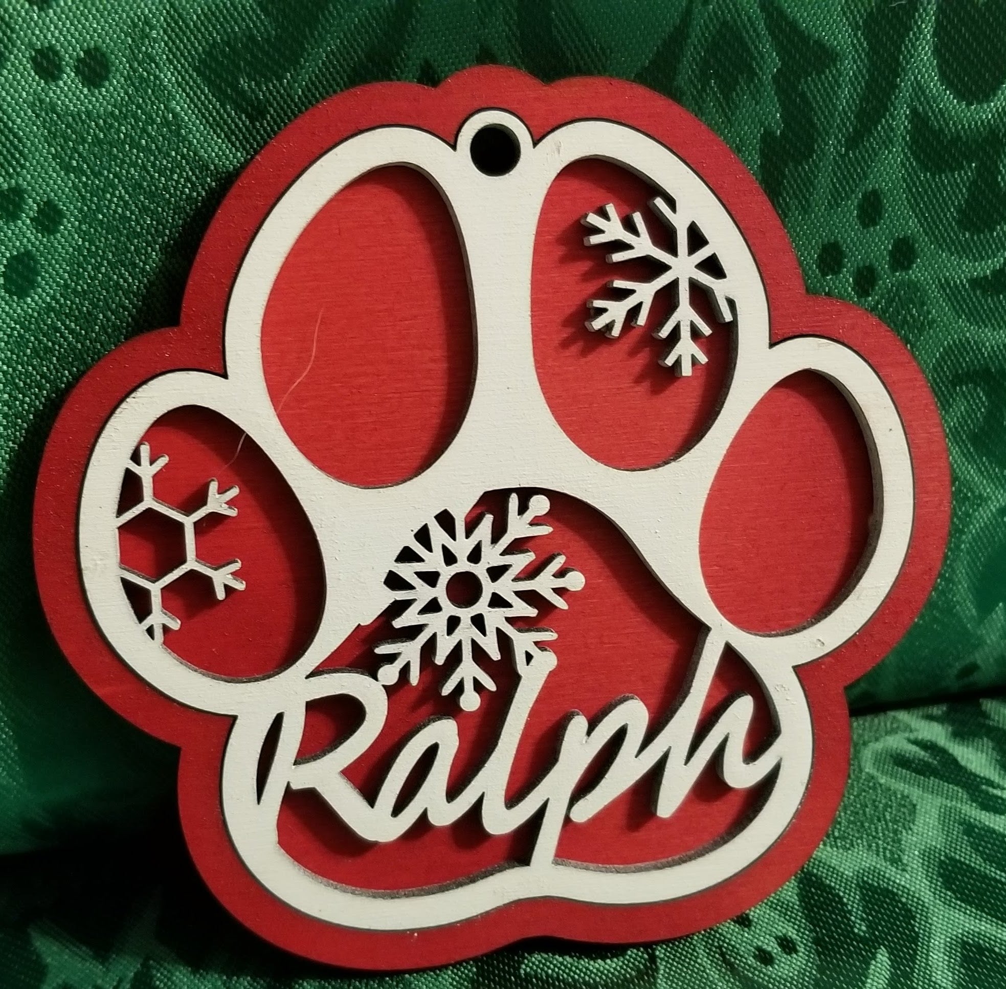 Christmas Pawprint Ornament