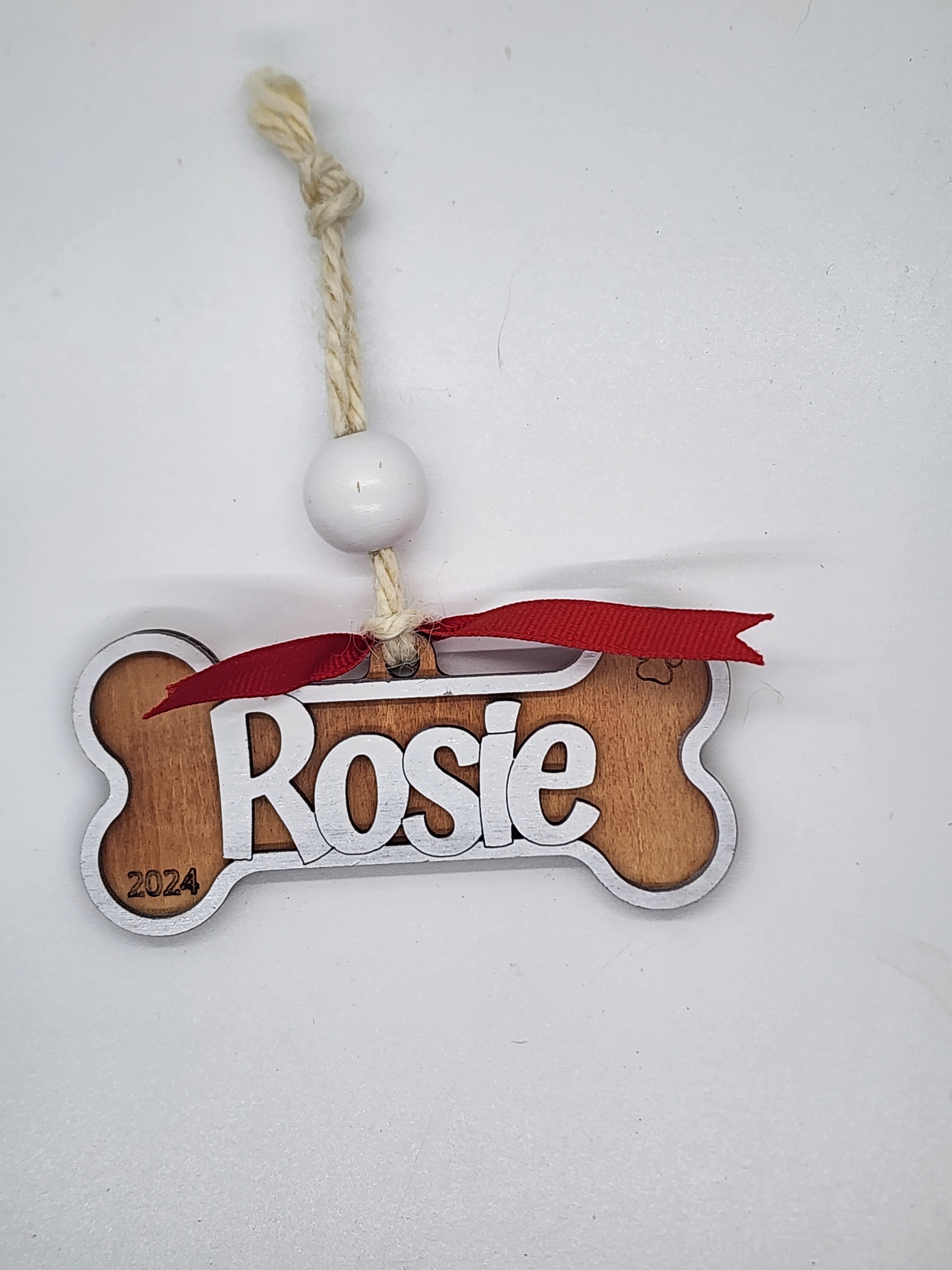 Dog Bone Christmas Ornament-Personalized