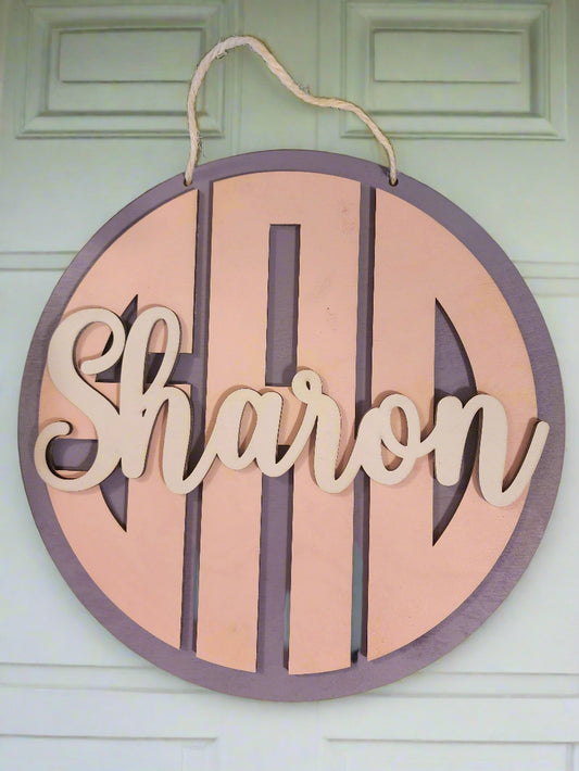 Monogram Name Sign