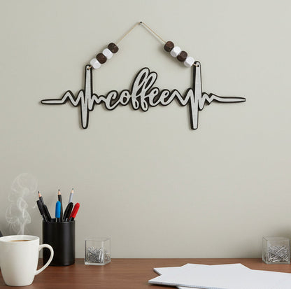 Coffee Heartbeat Layered Sign