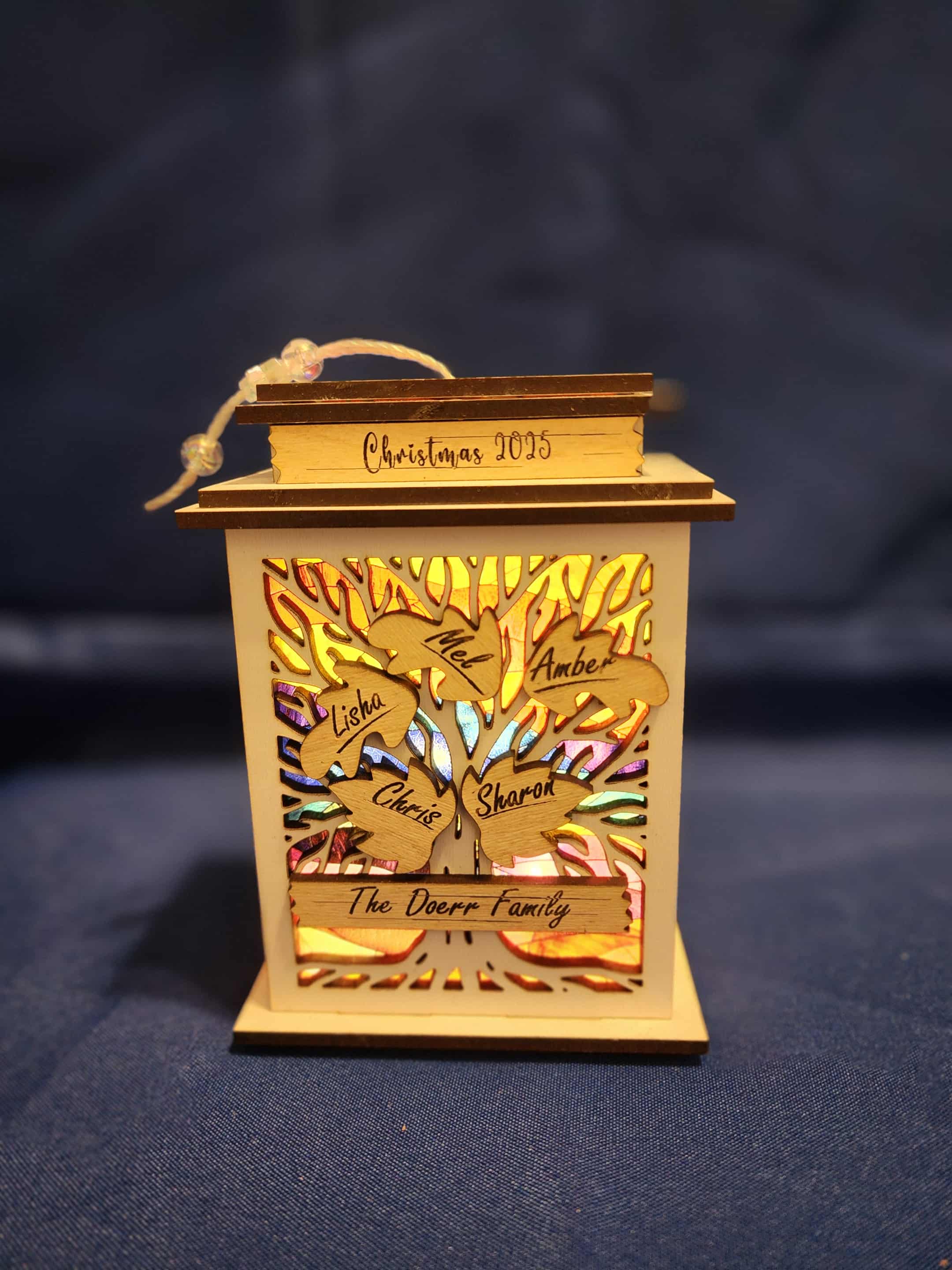 Lighted Personalized Ornaments – Family Tree & Nativity Styles