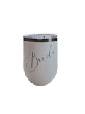 Bride 12 oz Insulated Stemless Wine Tumbler – White (Clearance)