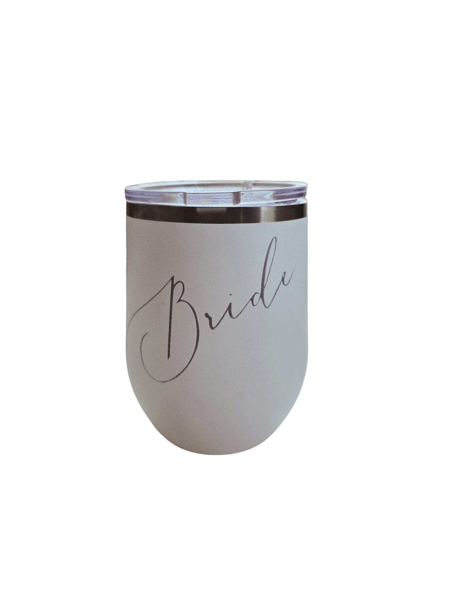 Bride 12 oz Insulated Stemless Wine Tumbler – White (Clearance)