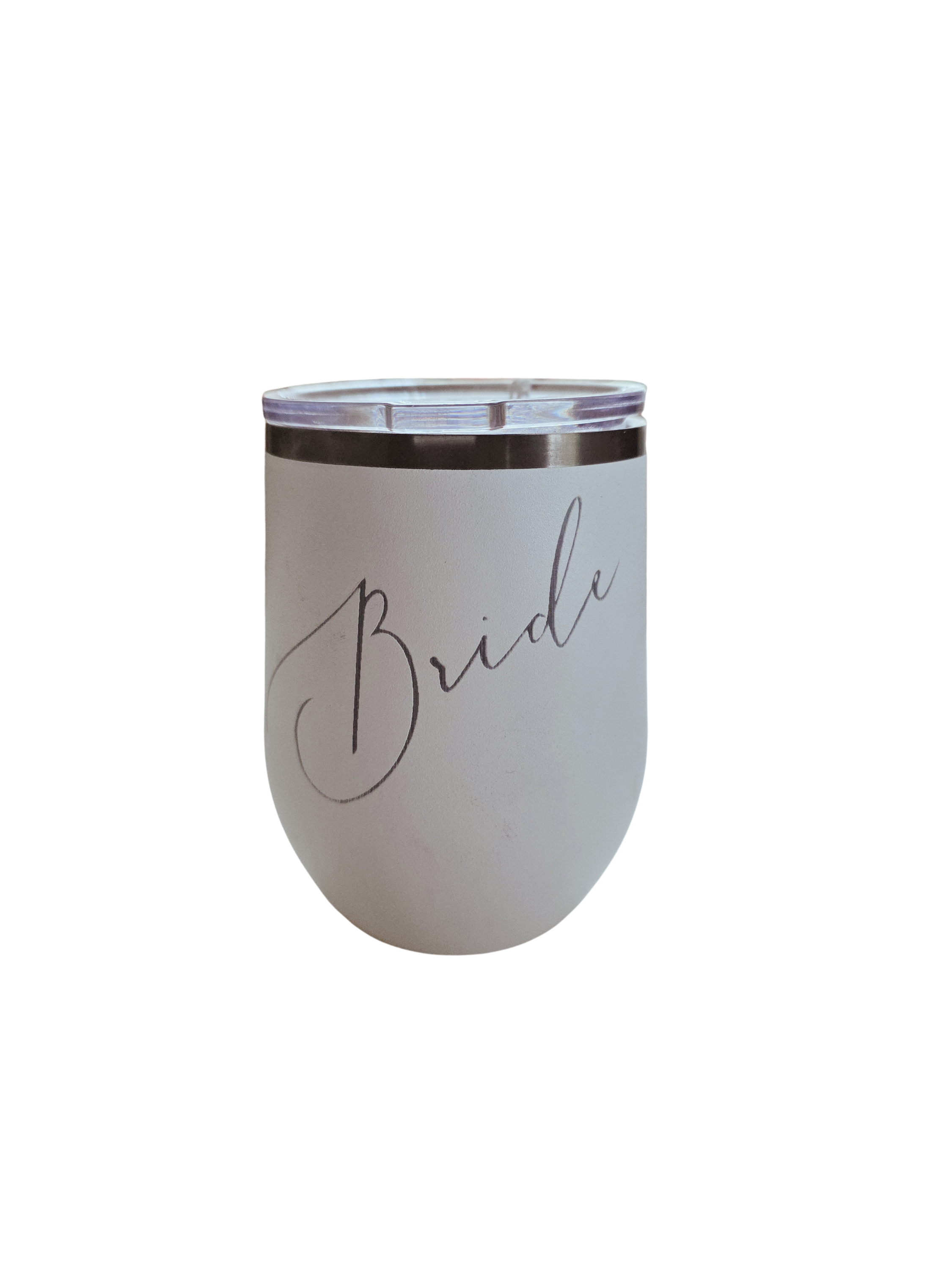 Bride 12 oz Insulated Stemless Wine Tumbler – White (Clearance)