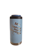 Slim Beverage Holder – Light Blue Single Sided (Clearance)
