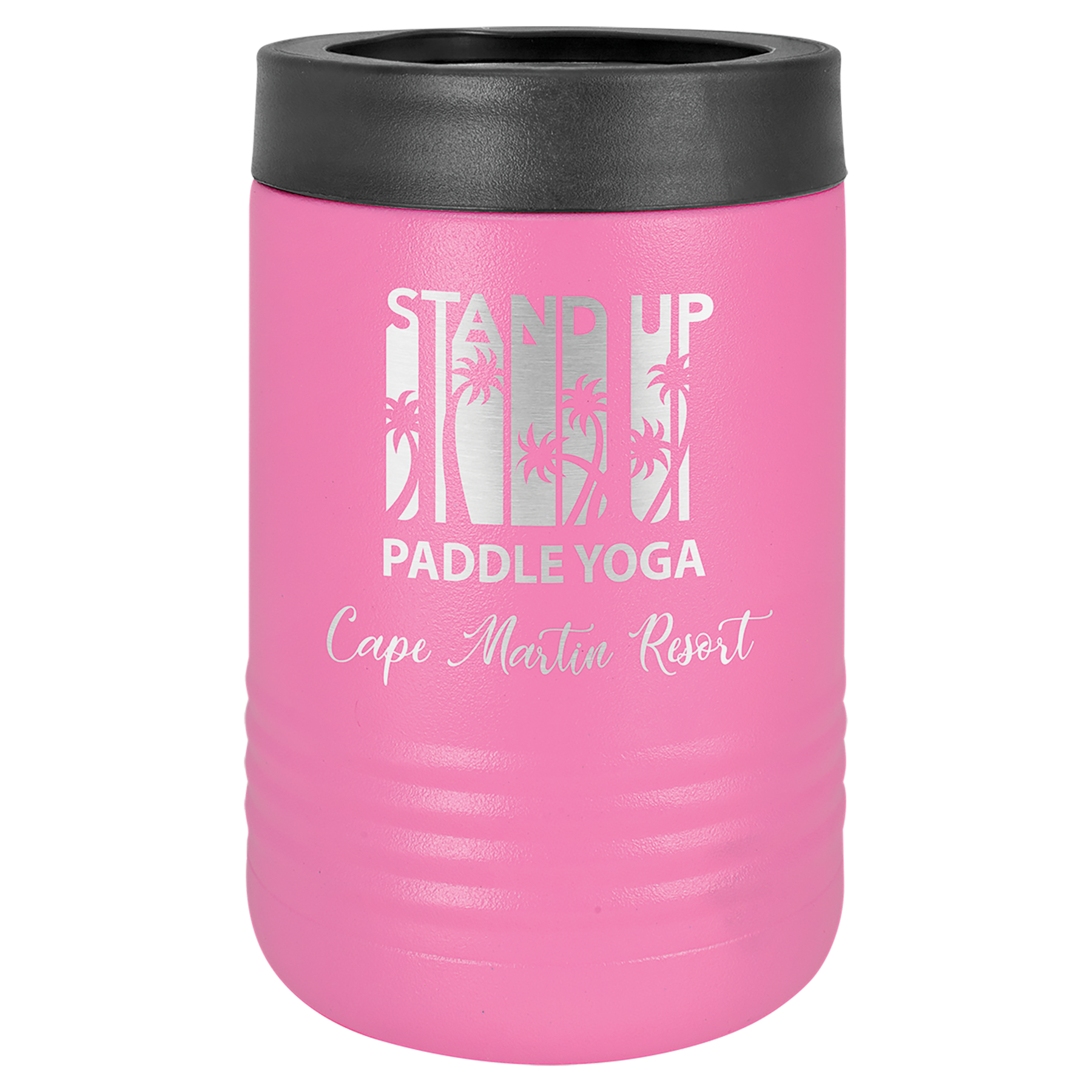 Custom laser-engraved stainless steel beverage holder – double-wall vacuum insulated can cooler personalized gift for standard and slim cans