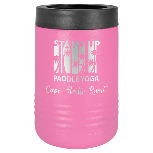 Custom laser-engraved stainless steel beverage holder – double-wall vacuum insulated can cooler personalized gift for standard and slim cans
