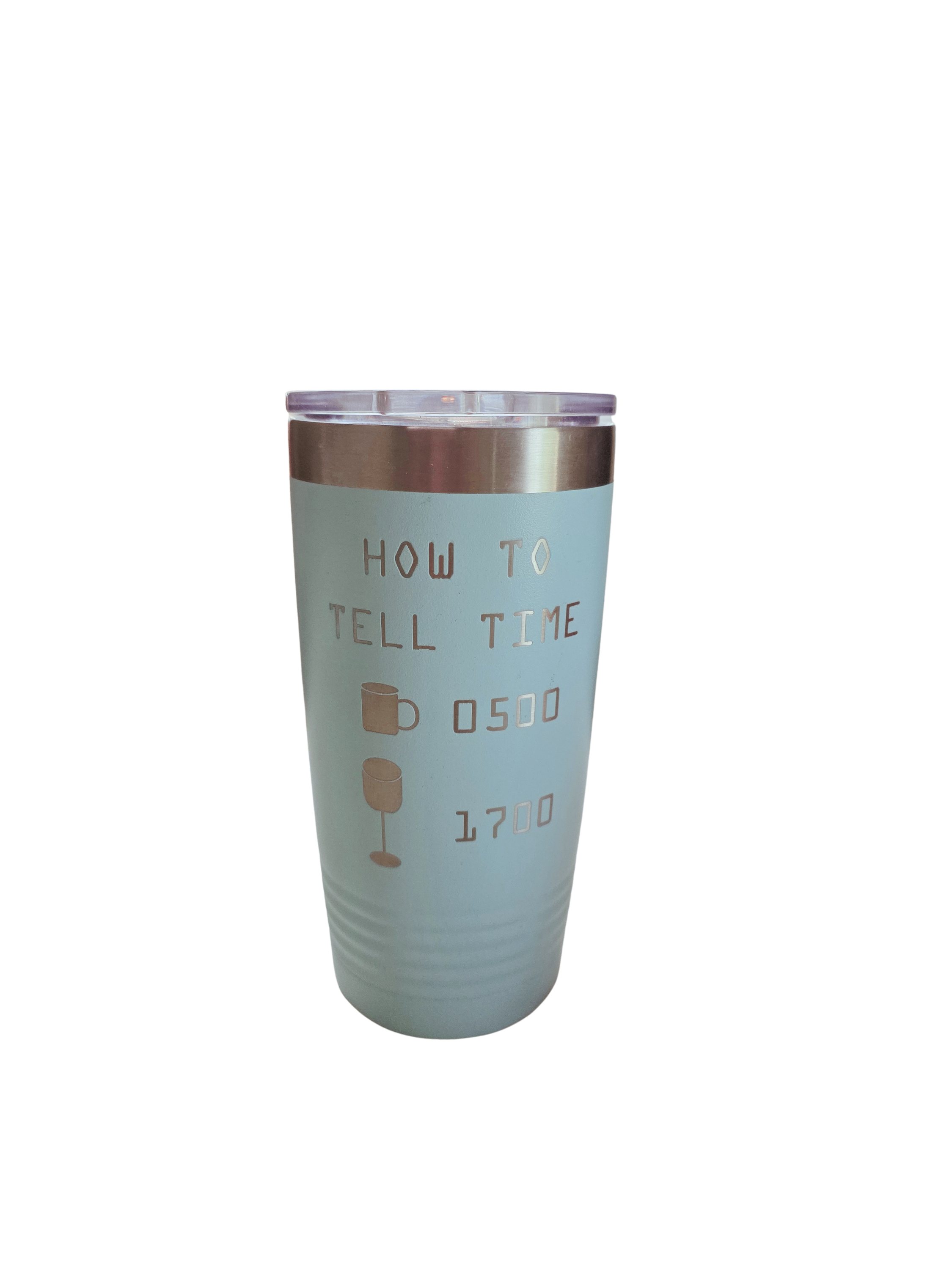 How to Tell Time 20 oz Tumbler – Light Blue (Clearance)