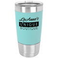 20 oz Polar Camel Silicone Grip Tumbler – Custom Laser Engraved, Teal Silicone / Black
