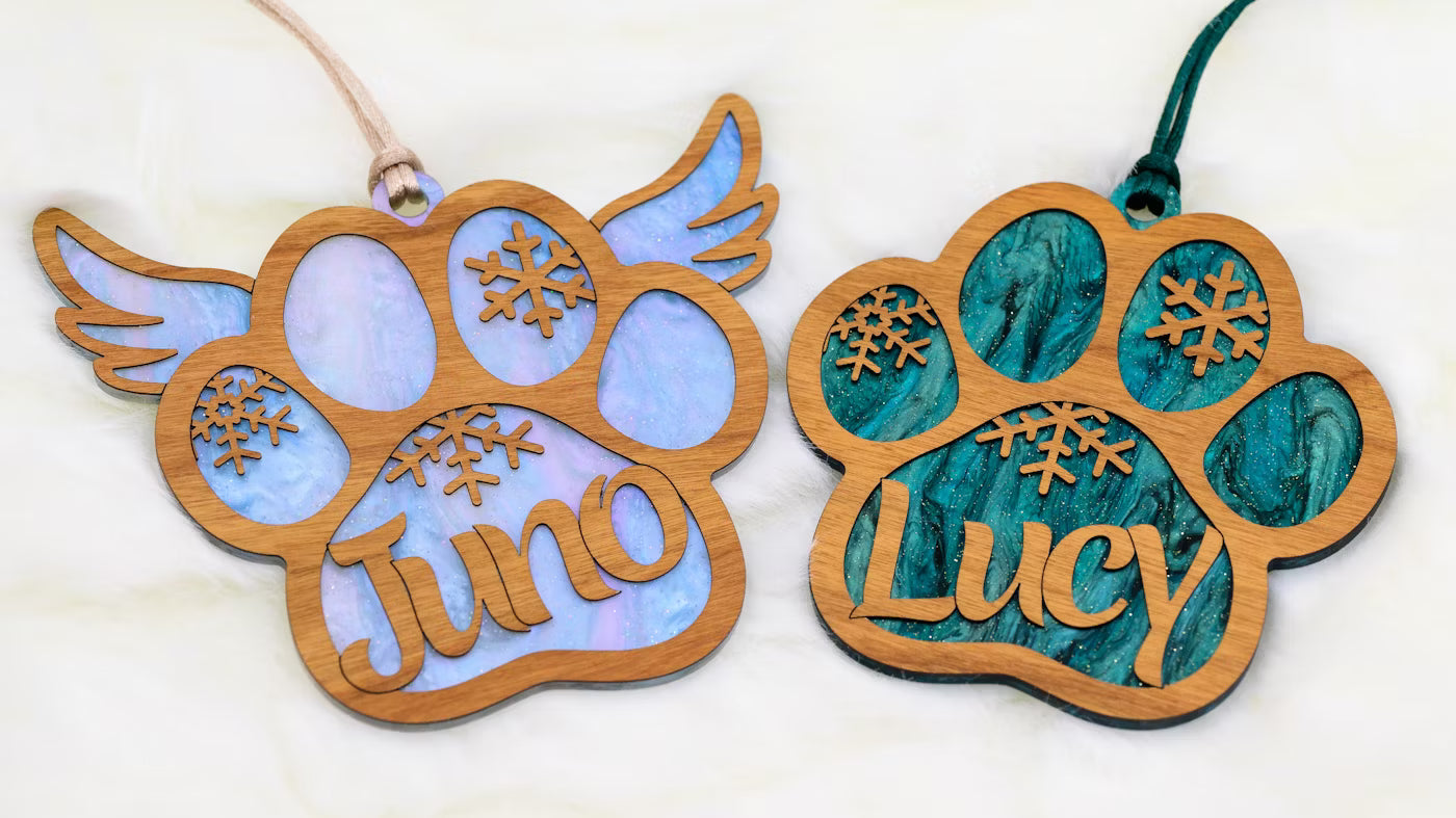 Christmas Pawprint Ornament