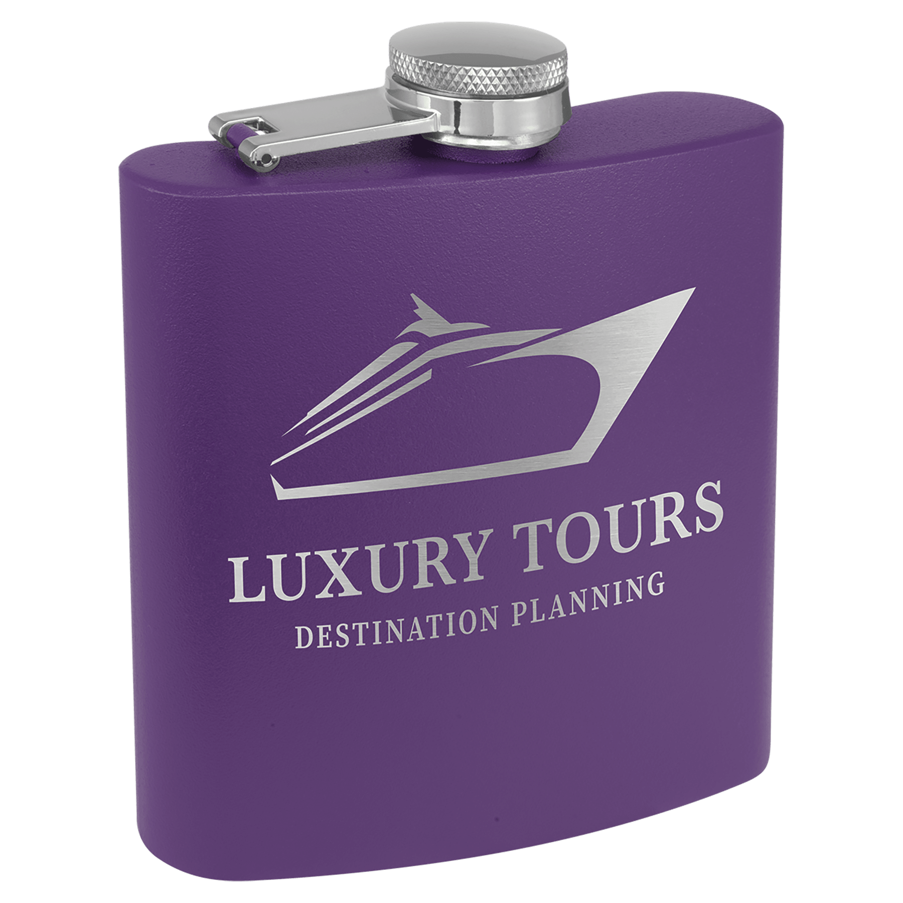 Flask-Drinkware-6 oz - Powder Coat and Leatherette