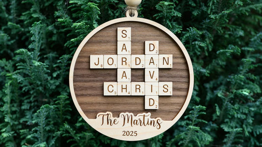Scrabble Family Ornament
