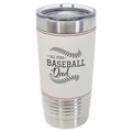 "20 oz Polar Camel Sports Leatherette Tumbler Baseball – Custom Laser Engraved, Personalized Team Gift"
