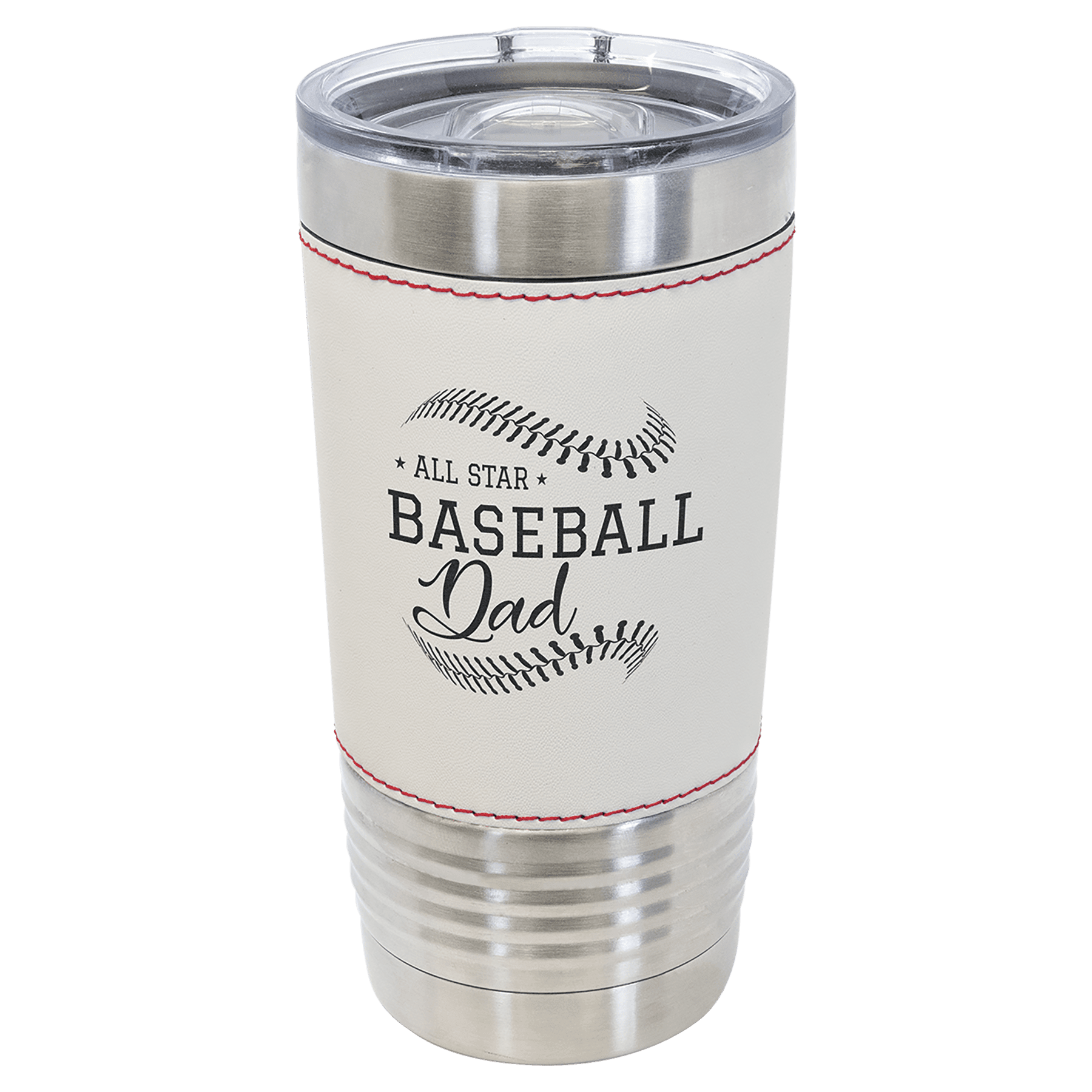"20 oz Polar Camel Sports Leatherette Tumbler Baseball – Custom Laser Engraved, Personalized Team Gift"